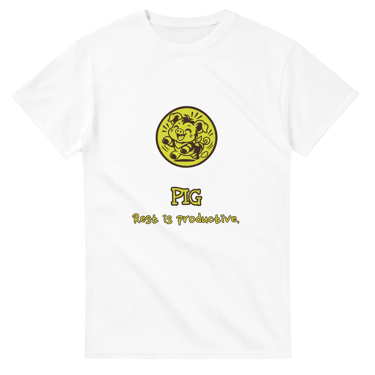 Pig • Rest Is Productive — white unisex t-shirt