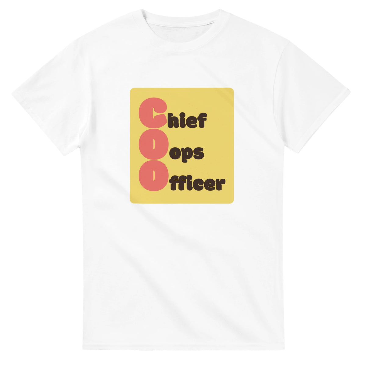 Chief Oops Officer — white unisex t-shirt