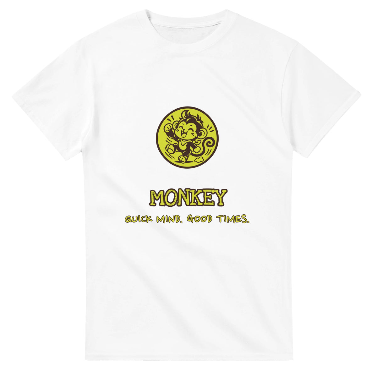 Monkey • Quick Mind. Good Times — white unisex t-shirt