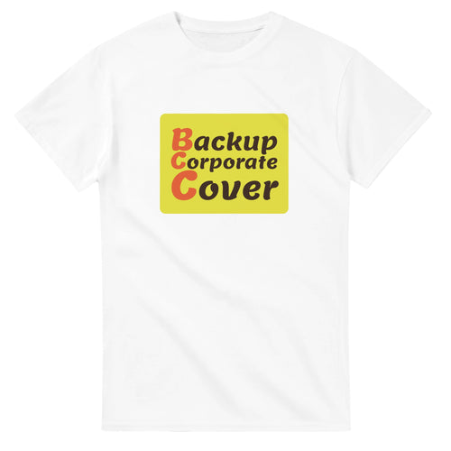 Backup Corporate Cover — white unisex t-shirt