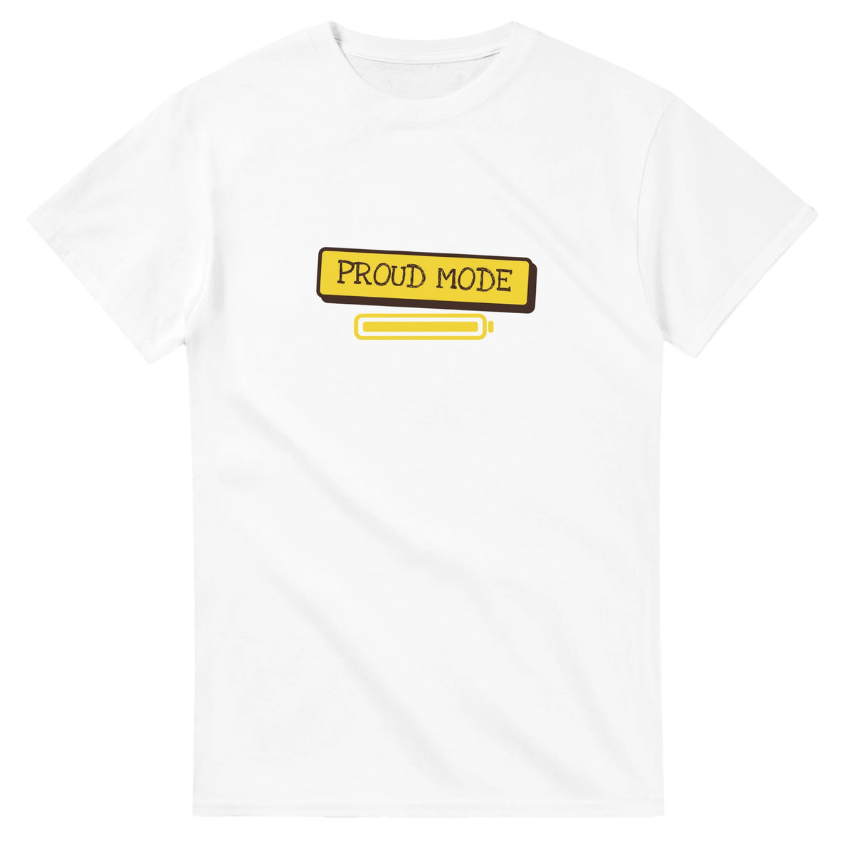 Proud Mode — white unisex t-shirt