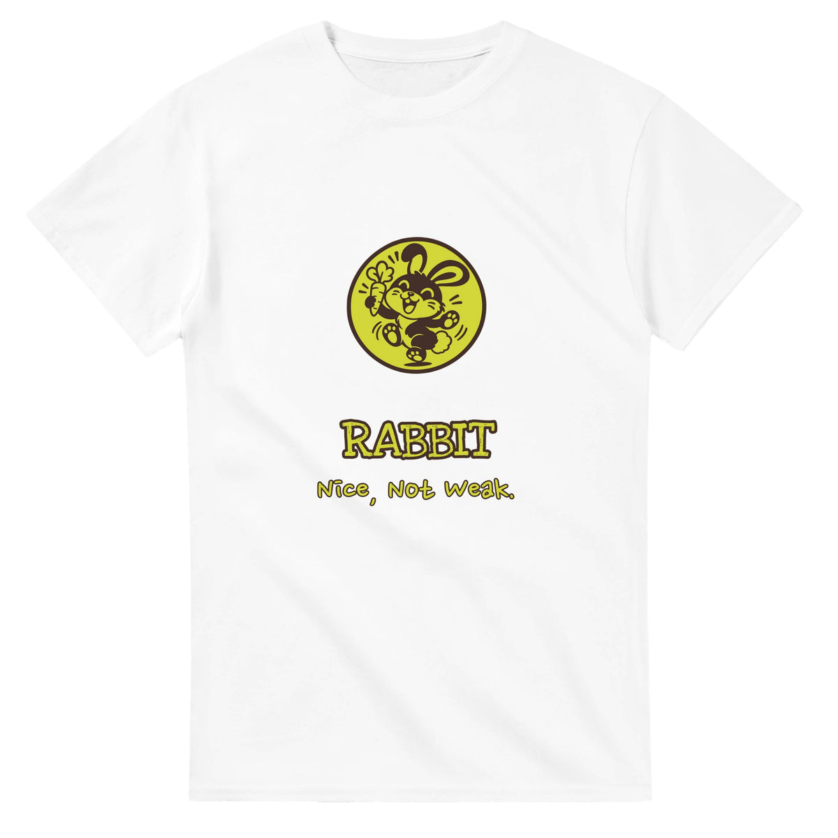 Rabbit • Nice, Not Weak — white unisex t-shirt