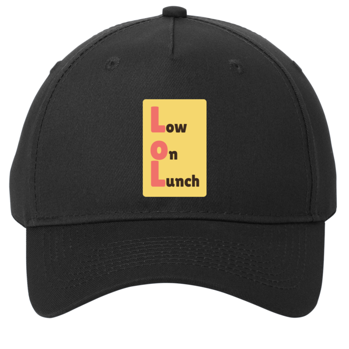 black adjustable cotton twill cap