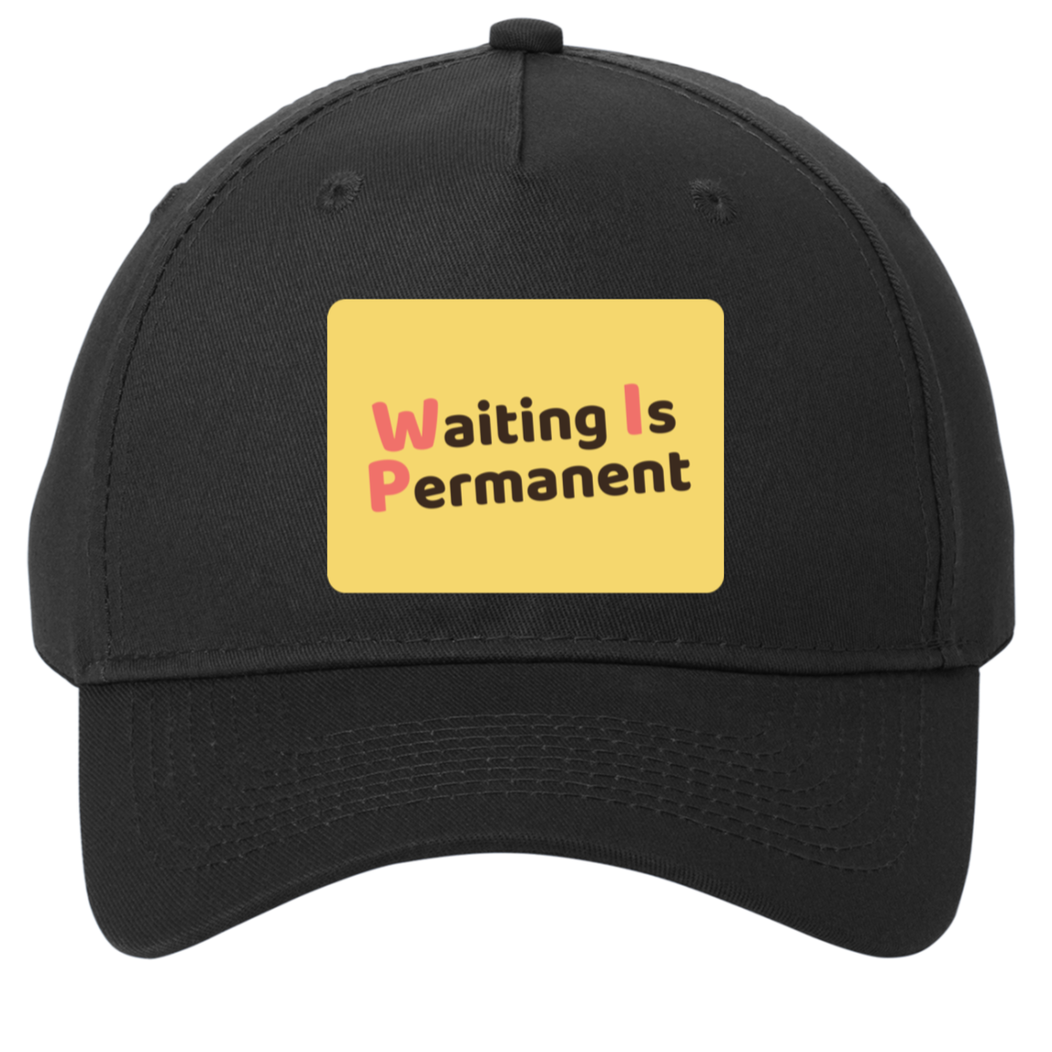 black adjustable cotton twill cap