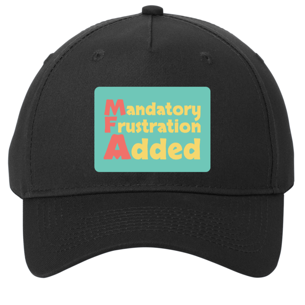 black adjustable cotton twill cap