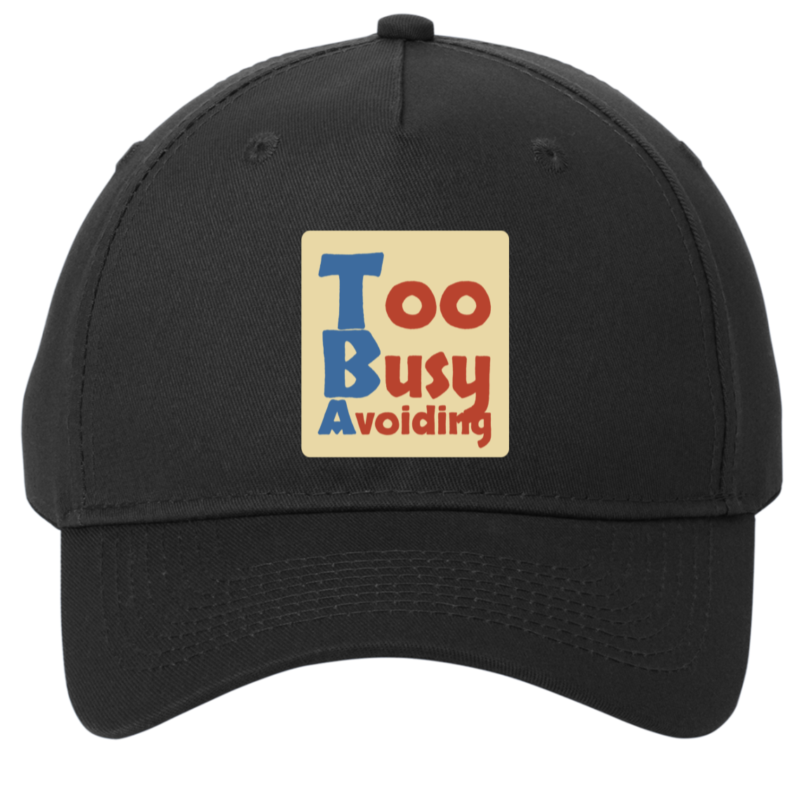 black adjustable cotton twill cap