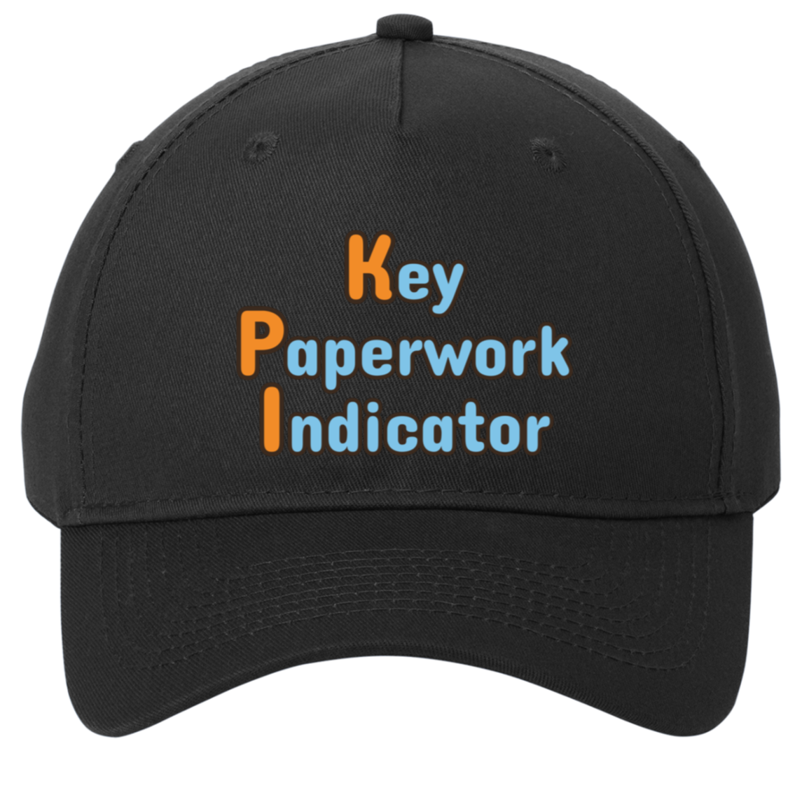 black adjustable cotton twill cap