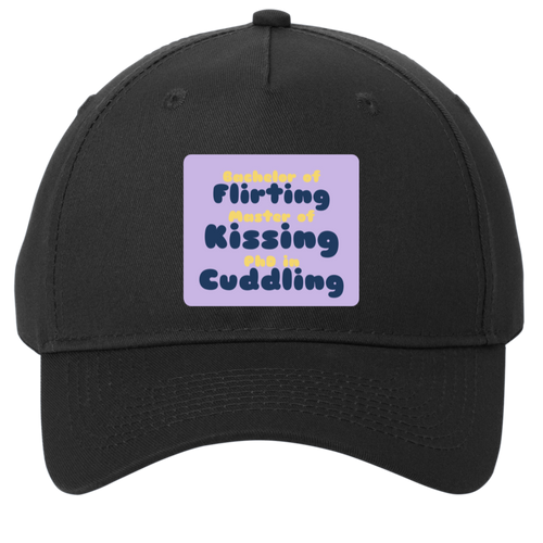 black adjustable cotton twill cap