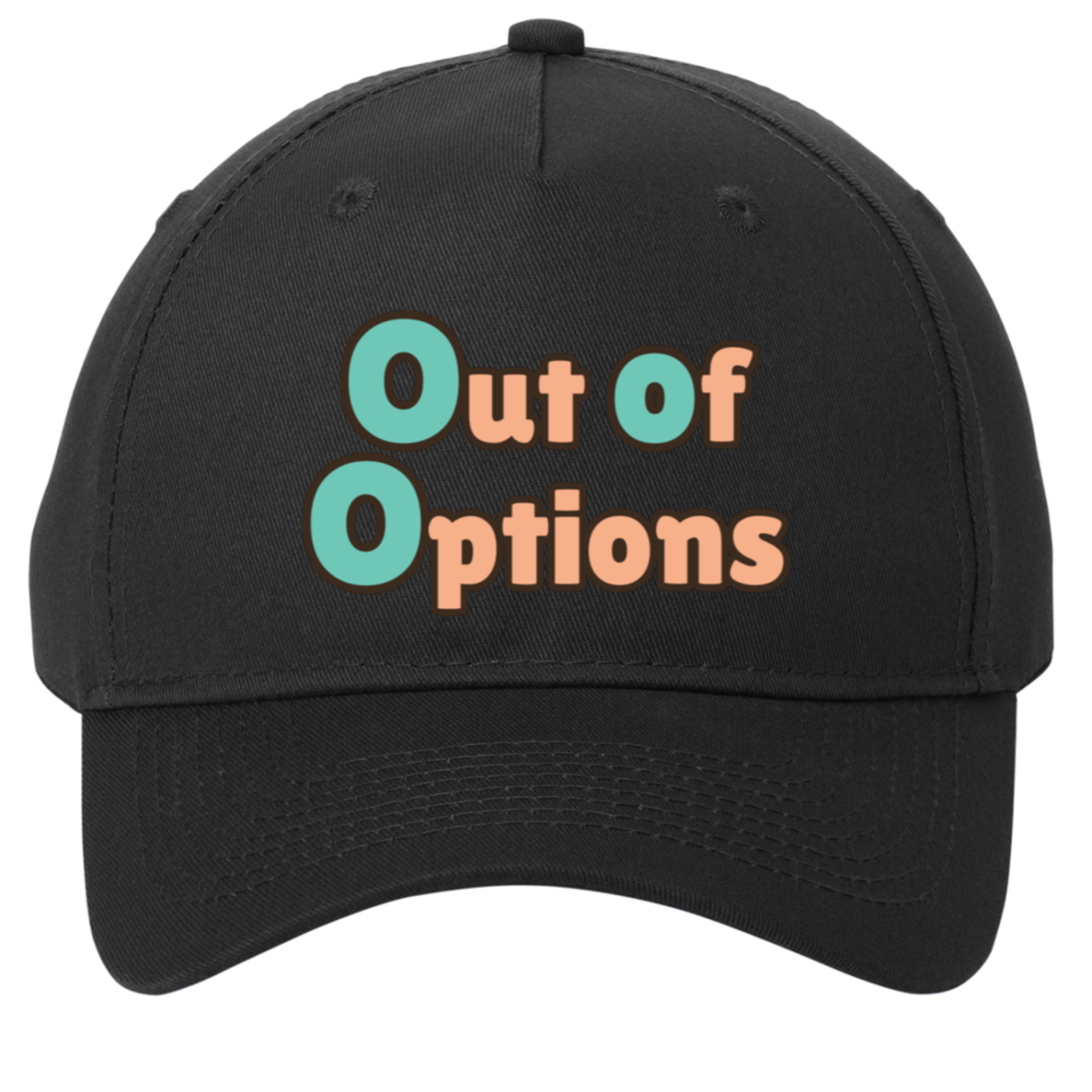 black adjustable cotton twill cap