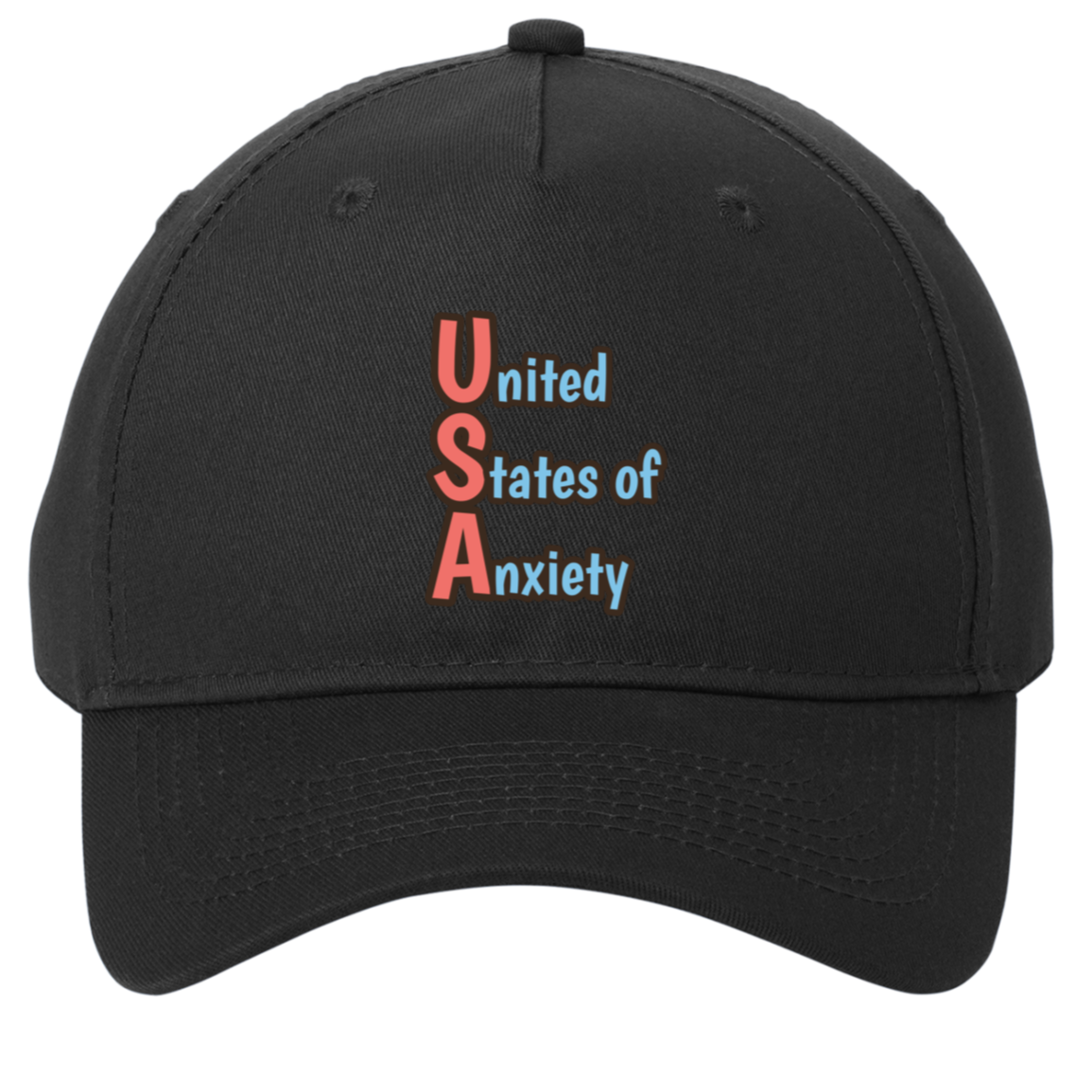 black adjustable cotton twill cap