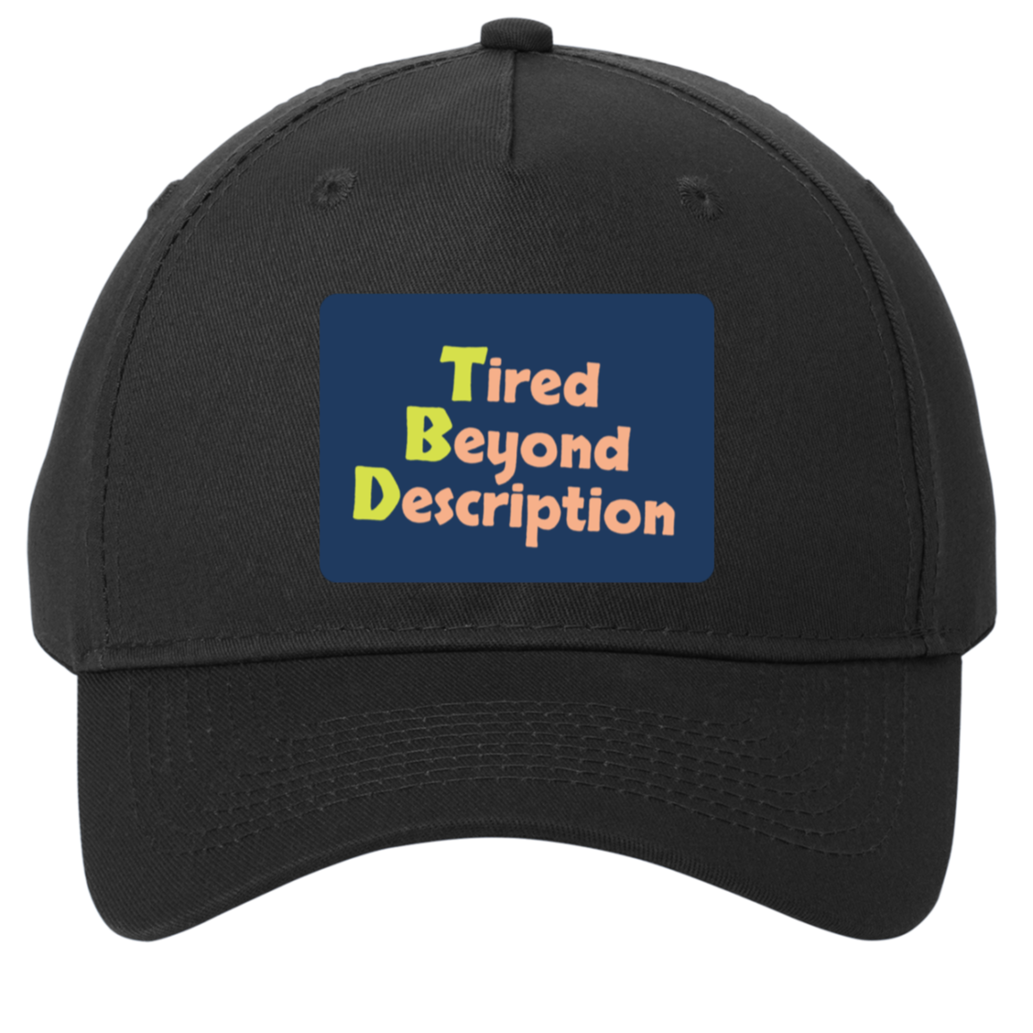 black adjustable cotton twill cap