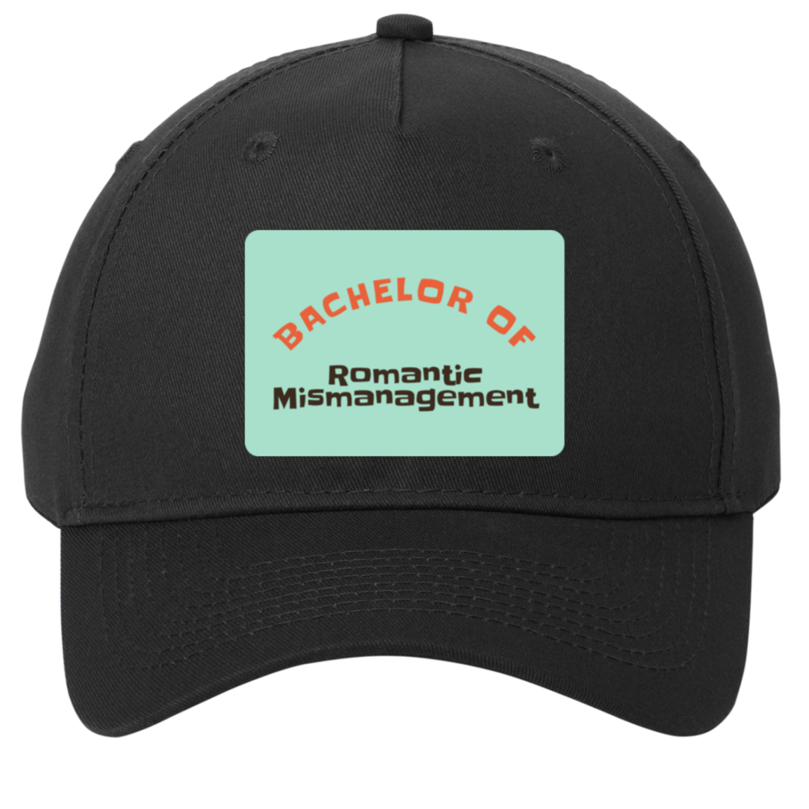 black adjustable cotton twill cap