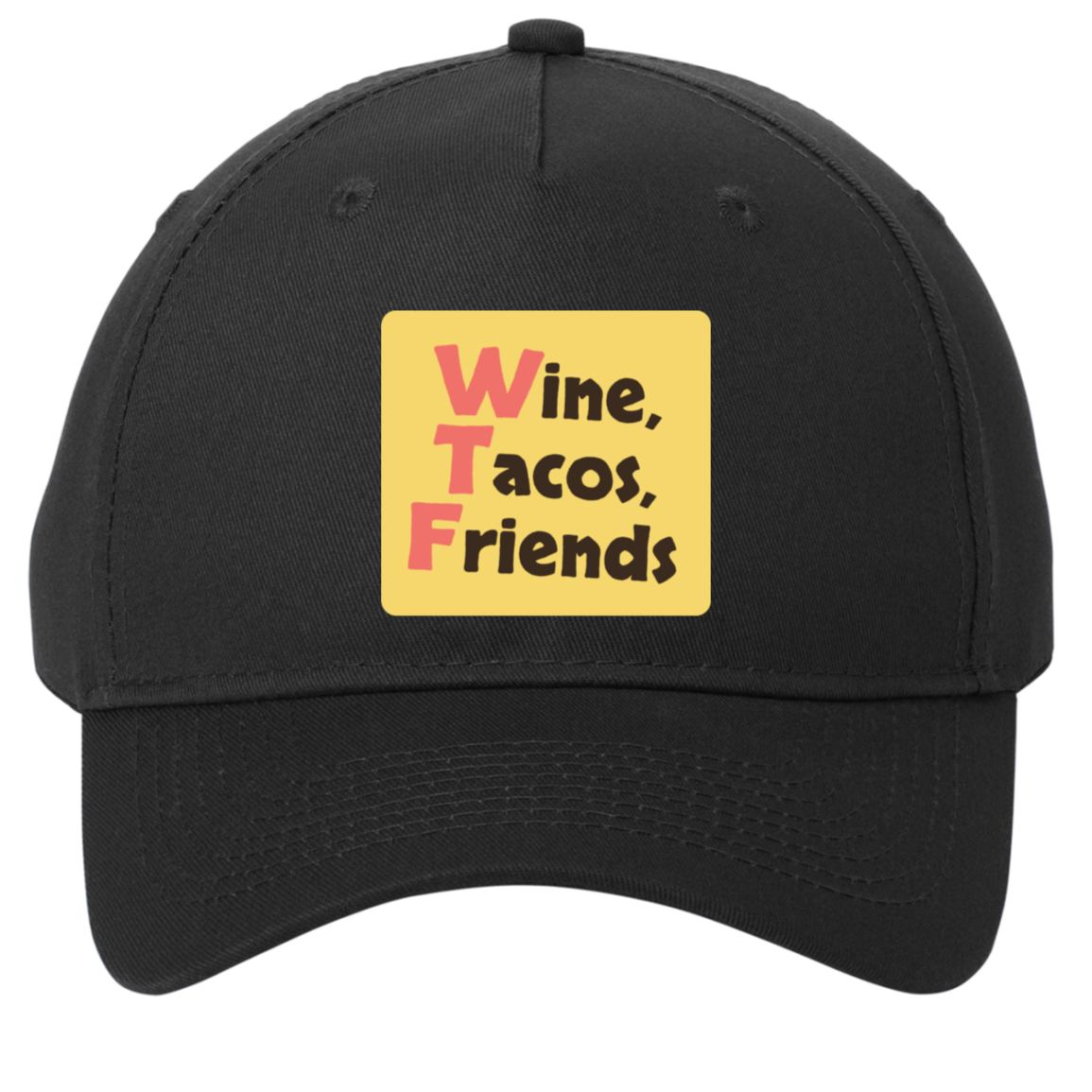 black adjustable cotton twill cap