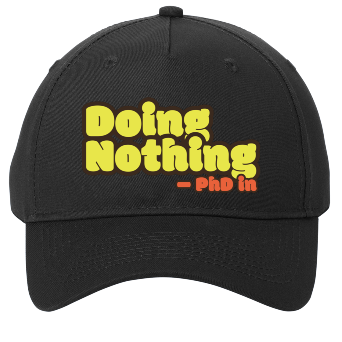 black adjustable cotton twill cap