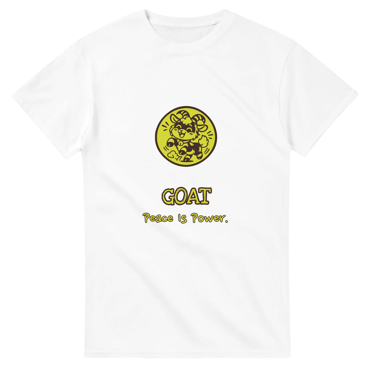 Goat • Peace Is Power — white unisex t-shirt