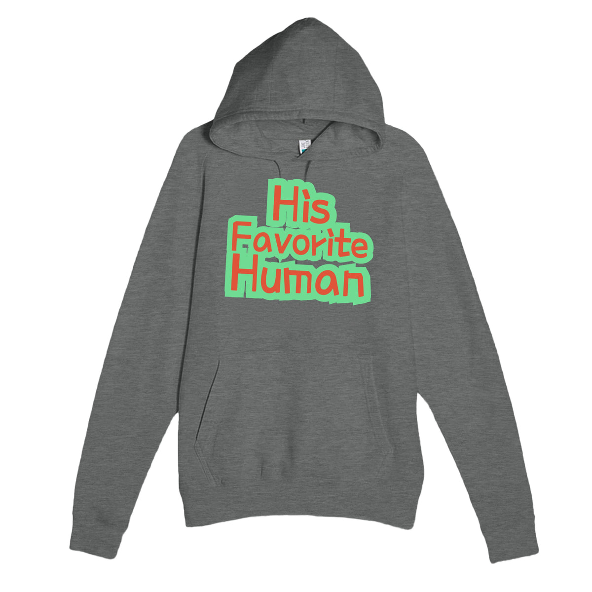 His Favorite Human — cute graphite heather unisex hoodie