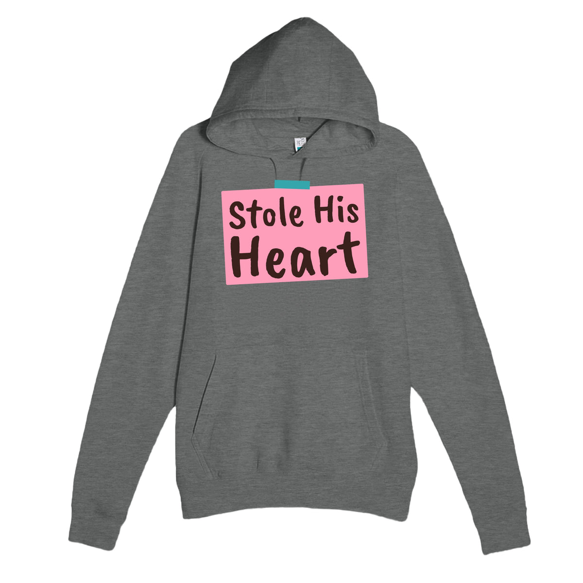 Stole His Heart — cute graphite heather unisex hoodie