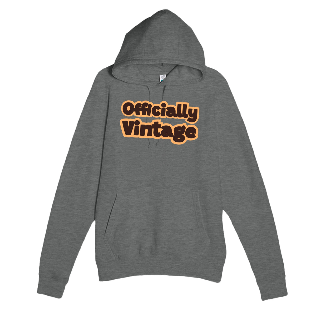 Officially Vintage — funny graphite heather unisex hoodie