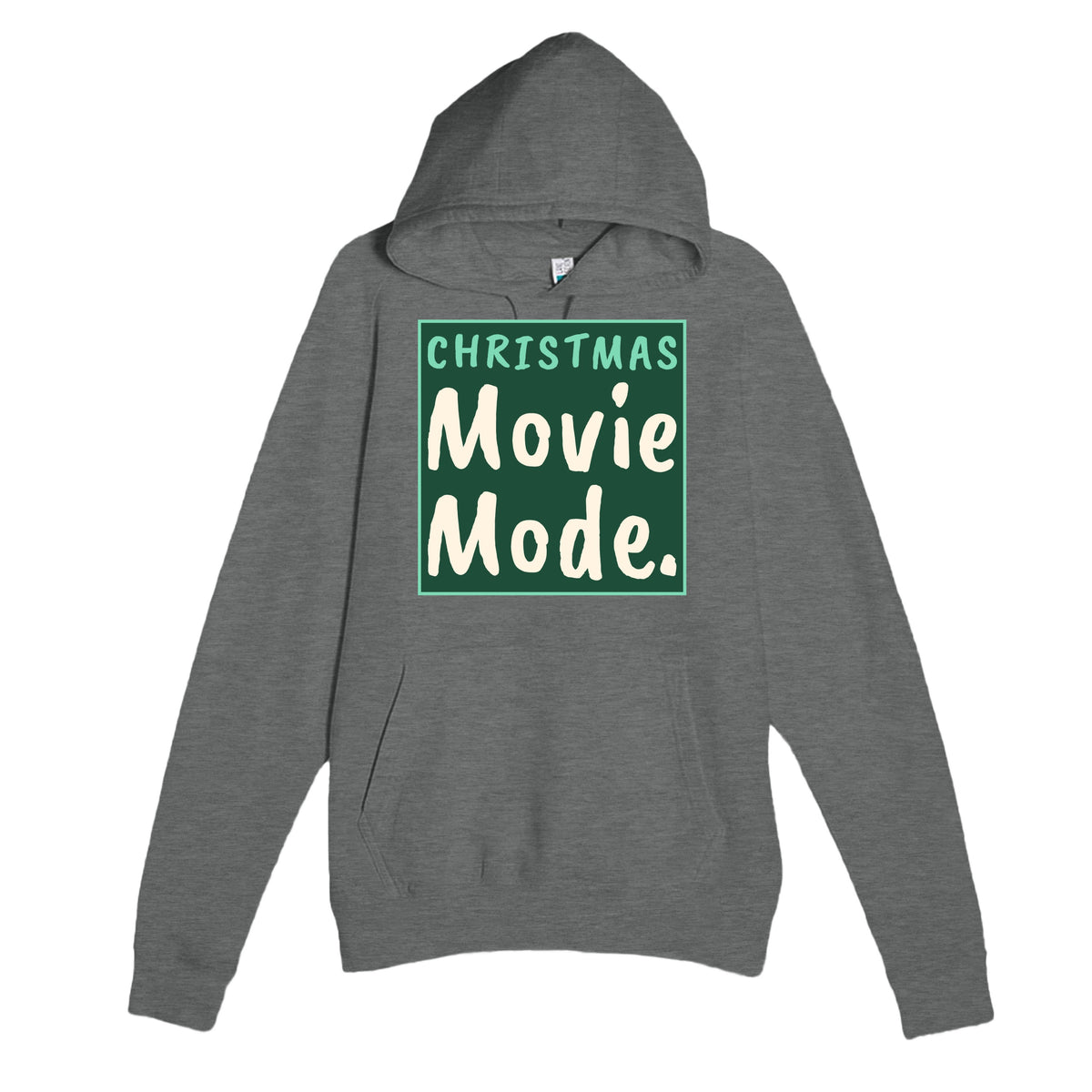 Christmas Movie Mode — funny graphite heather unisex hoodie