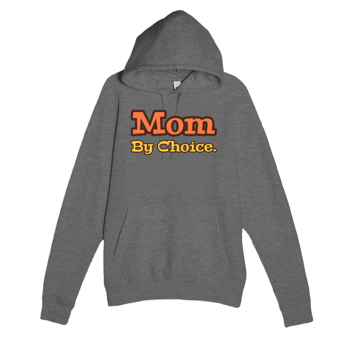 Mom By Choice — heartfelt graphite heather unisex hoodie