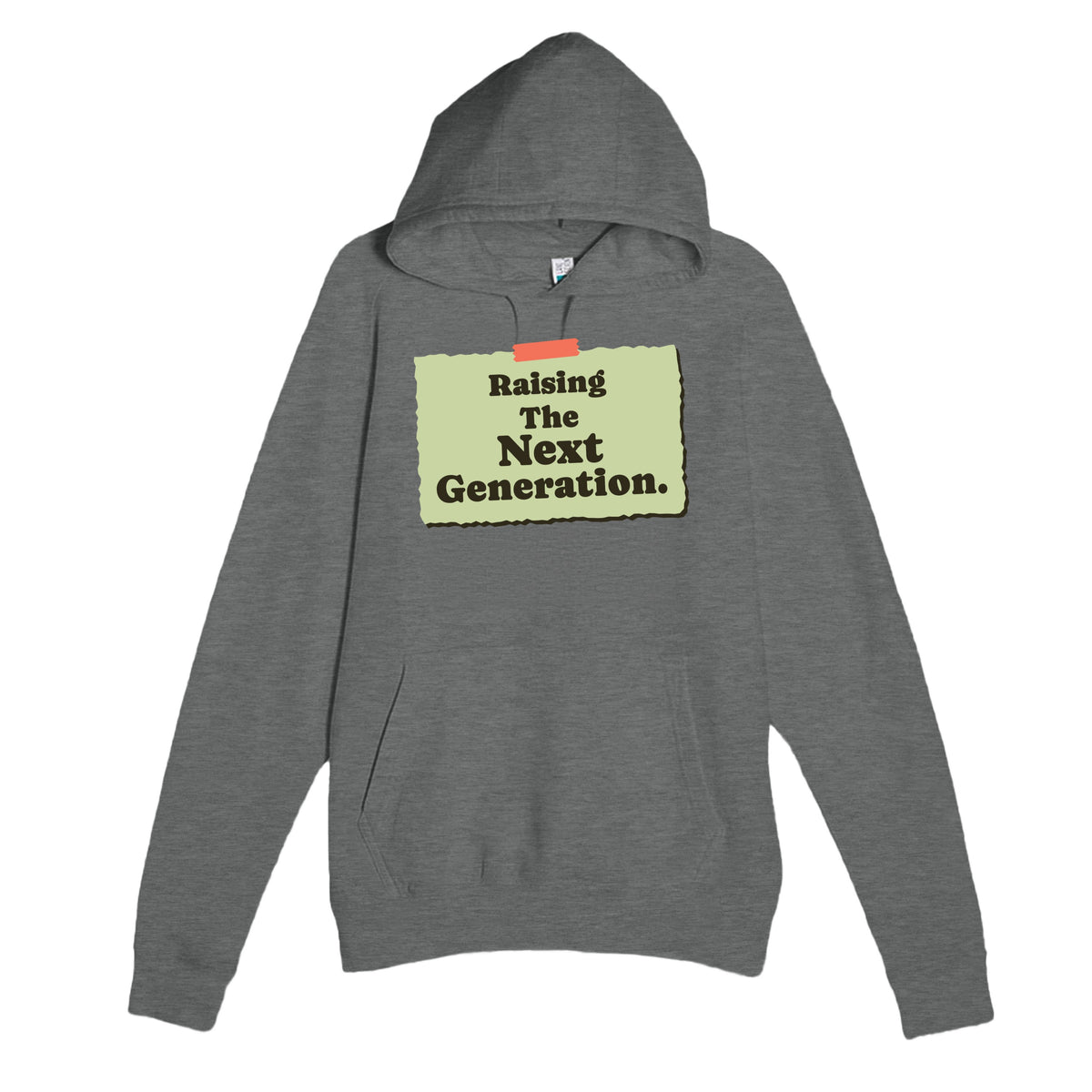 Raising The Next Generation — heartfelt graphite heather unisex hoodie