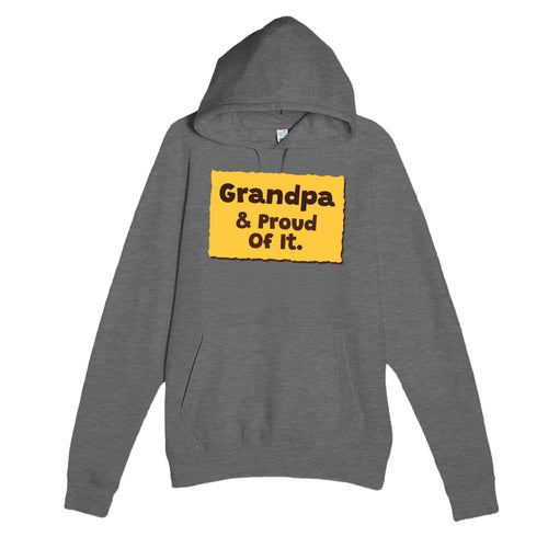 Grandpa & Proud Of It — heartfelt graphite heather unisex hoodie