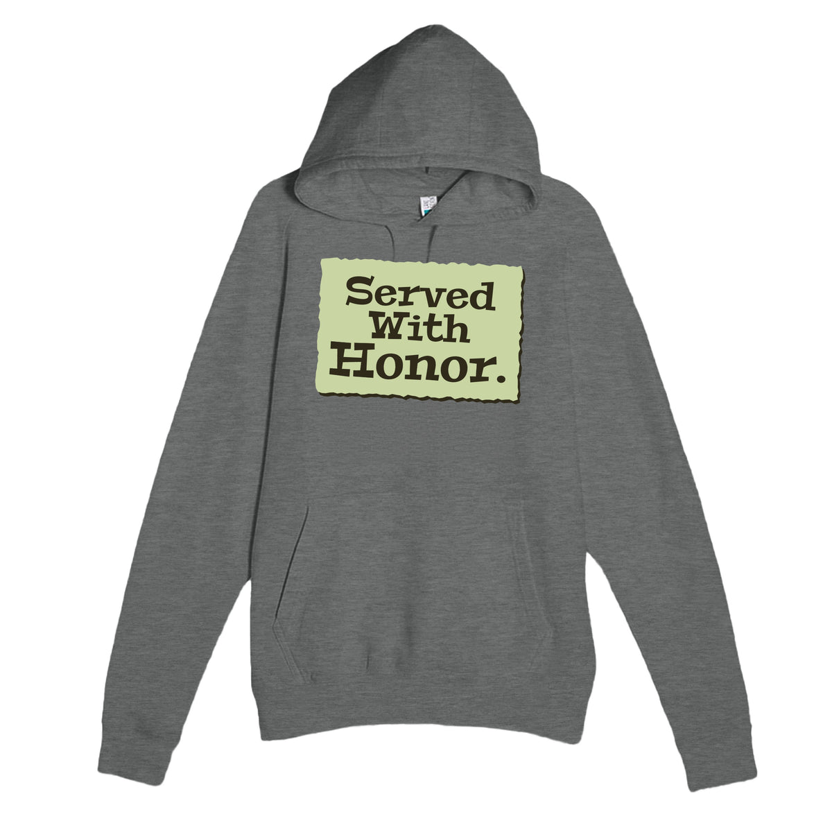 Served With Honor — heartfelt graphite heather unisex hoodie