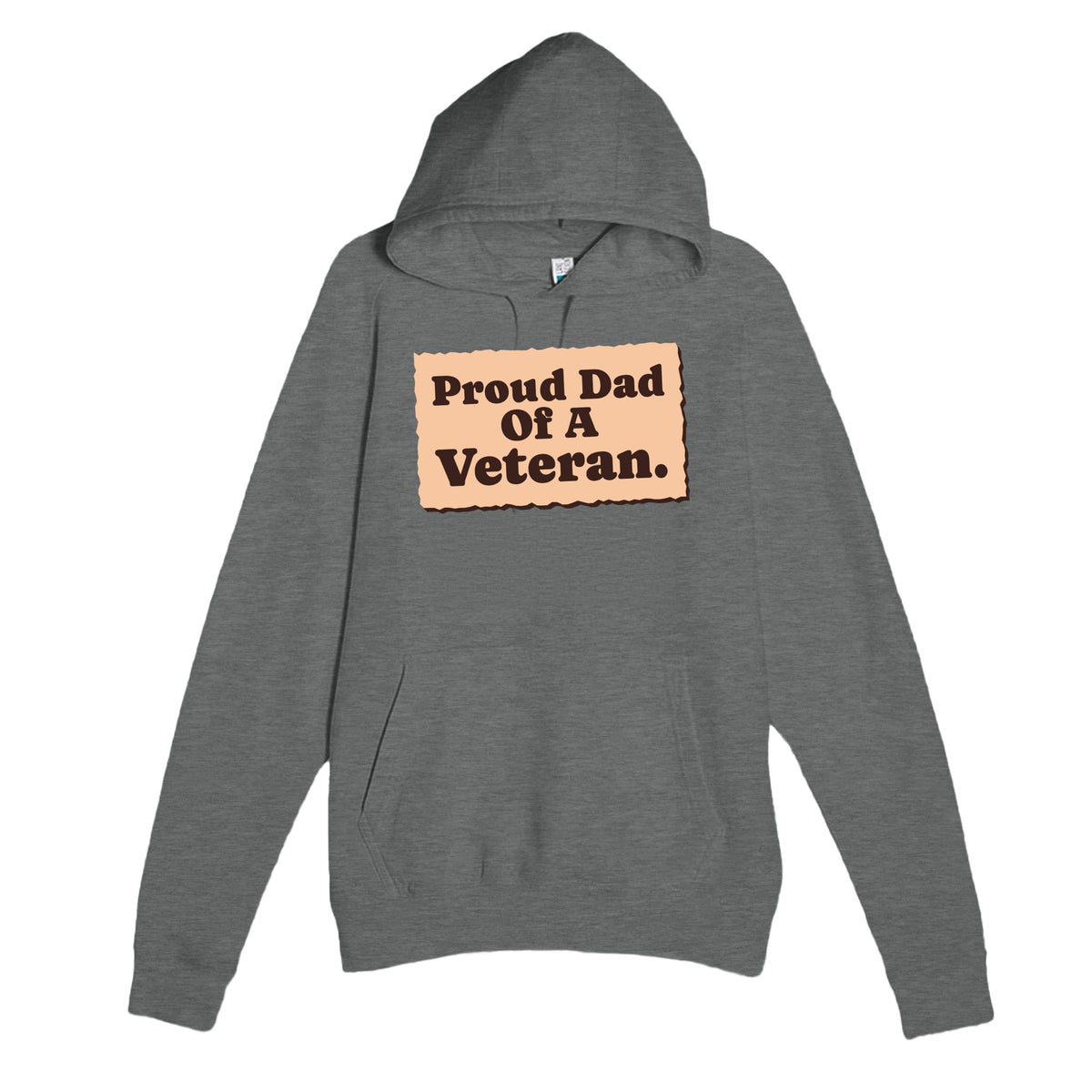 Proud Dad Of A Veteran — heartfelt graphite heather unisex hoodie