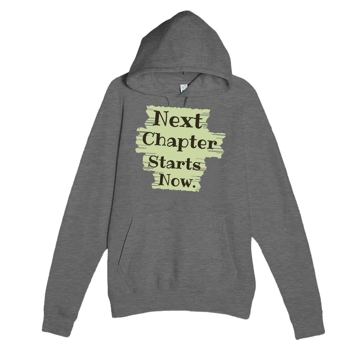 Next Chapter Starts Now — heartfelt graphite heather unisex hoodie