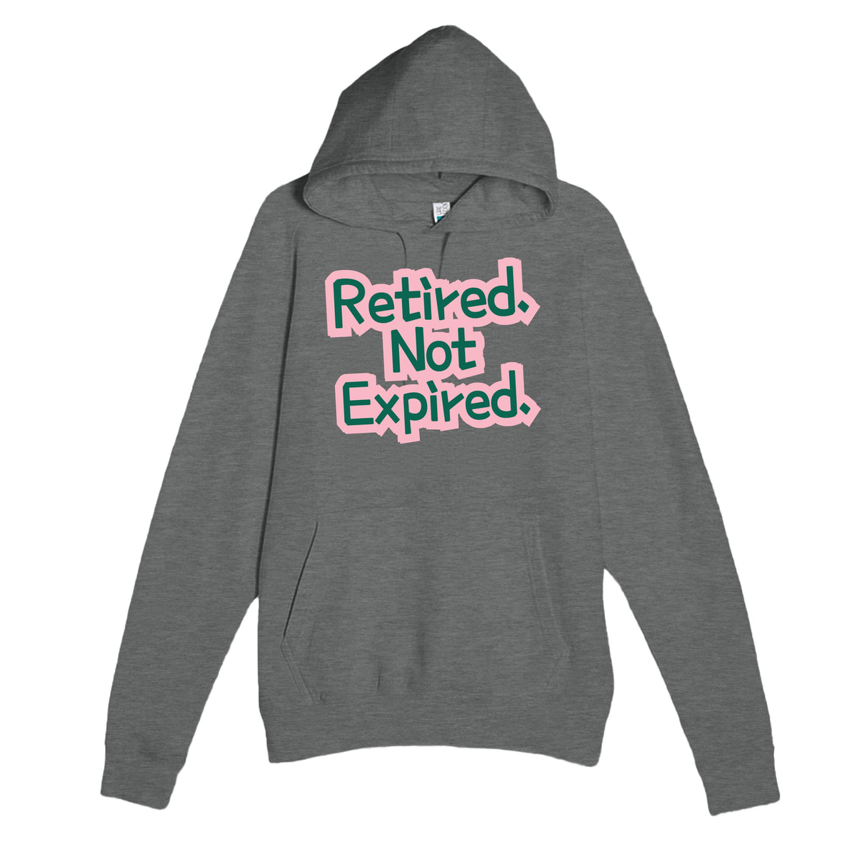 Retired. Not Expired — funny graphite heather unisex hoodie