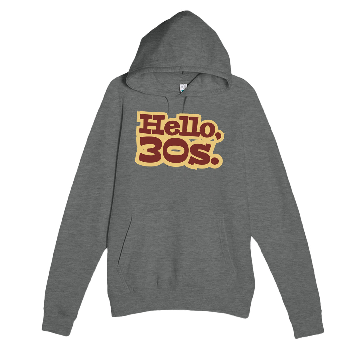 Hello, 30s — cute graphite heather unisex hoodie