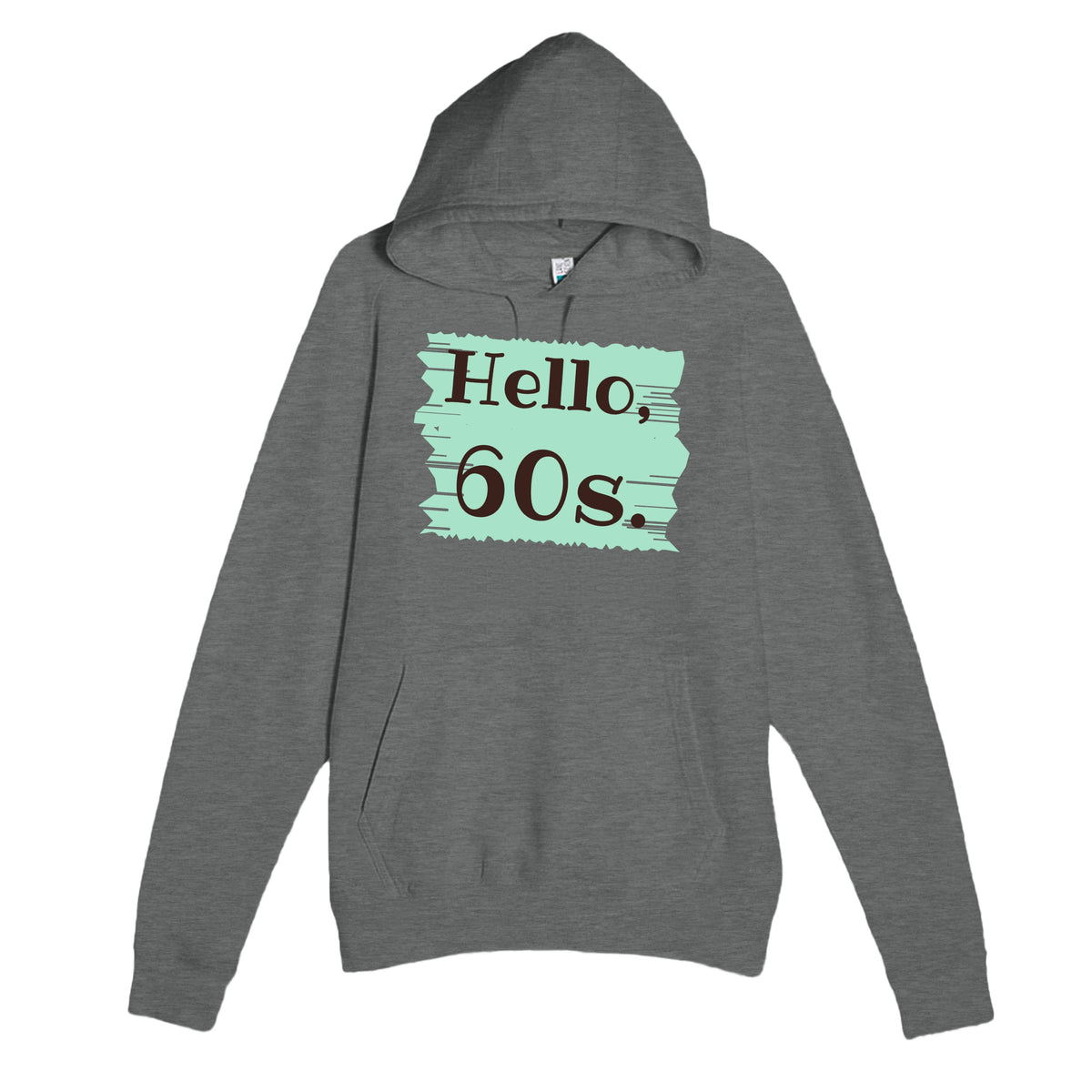 Hello, 60s — cute graphite heather unisex hoodie