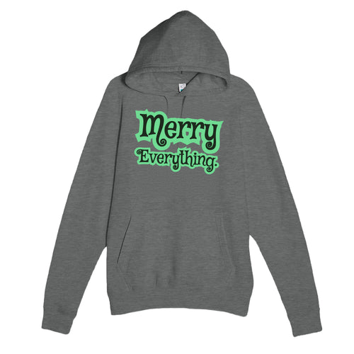 Merry Everything — cute graphite heather unisex hoodie