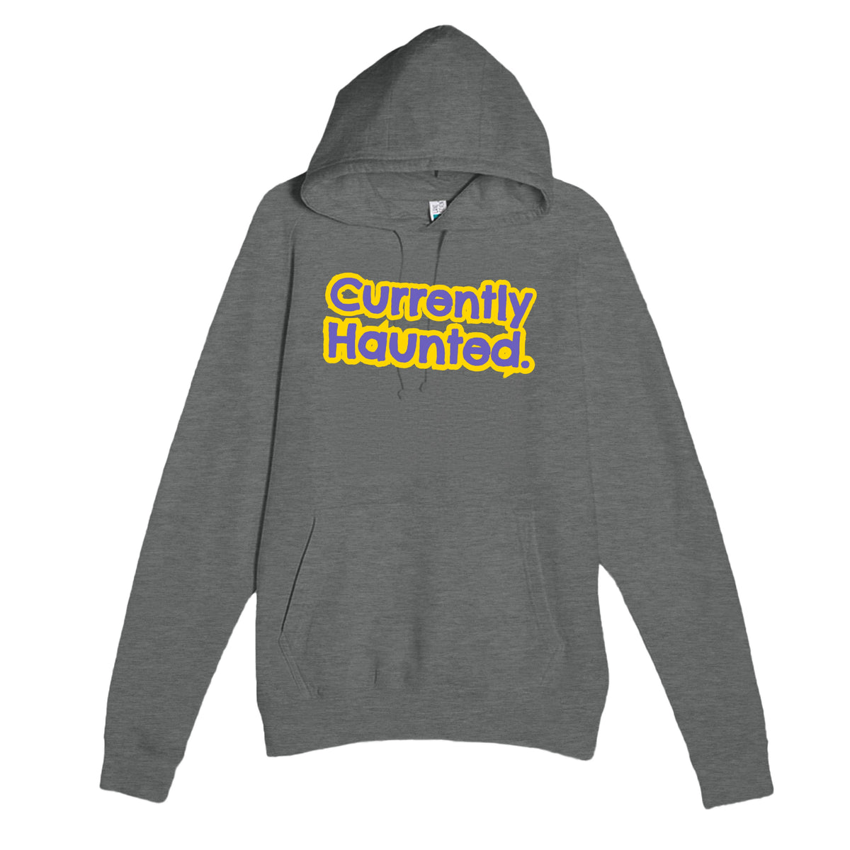 Currently Haunted — funny graphite heather unisex hoodie