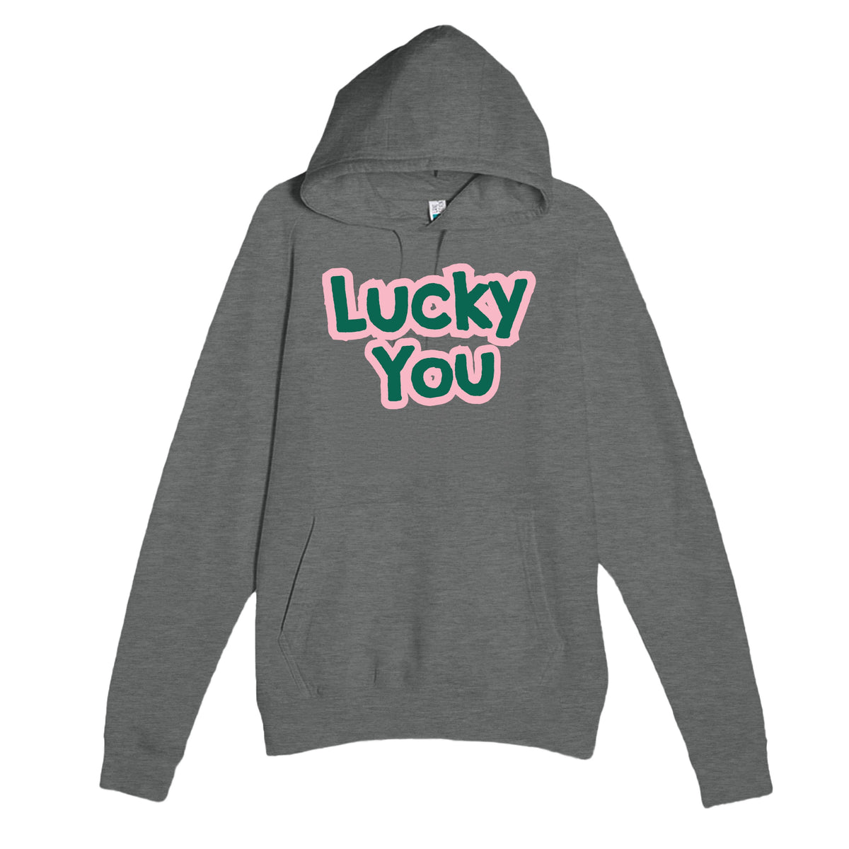 Lucky You — cute graphite heather unisex hoodie