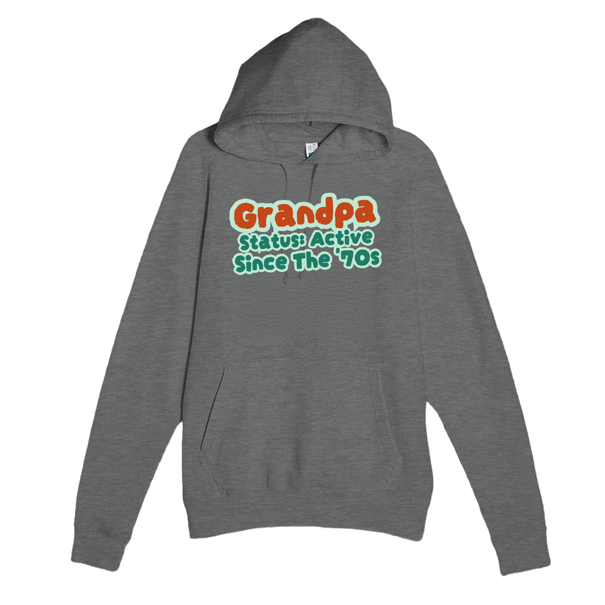 Grandpa Status: Active Since The '70s — cute graphite heather unisex hoodie