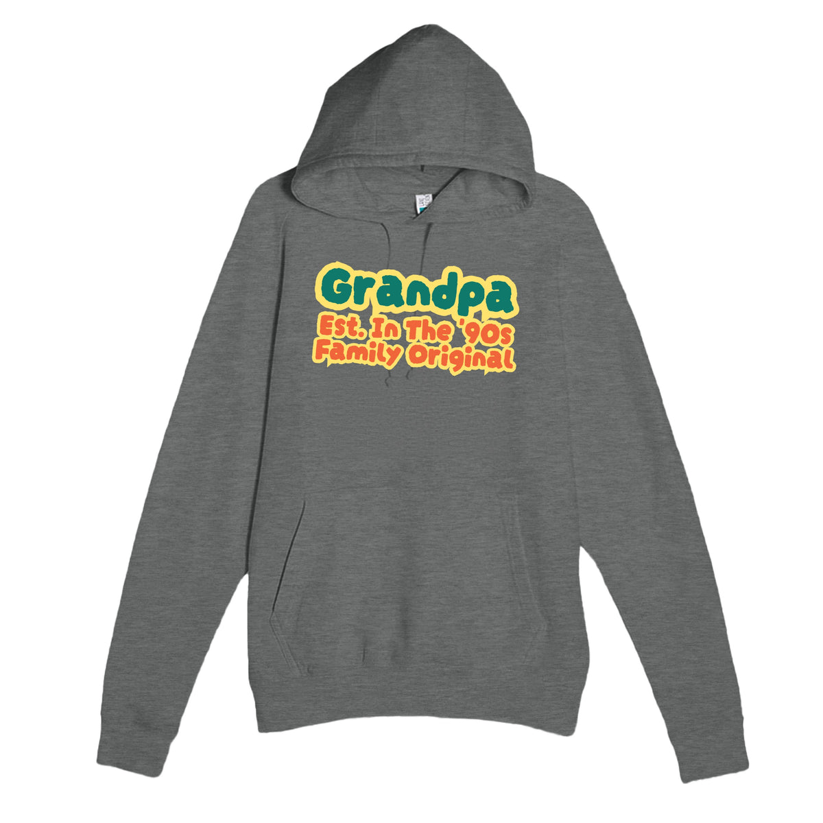 Grandpa • Est. In The '90s • Family Original — cute graphite heather unisex hoodie