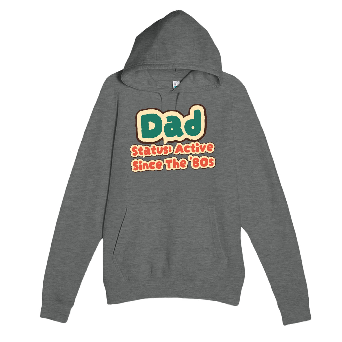 Dad Status: Active Since The '80s — cute graphite heather unisex hoodie