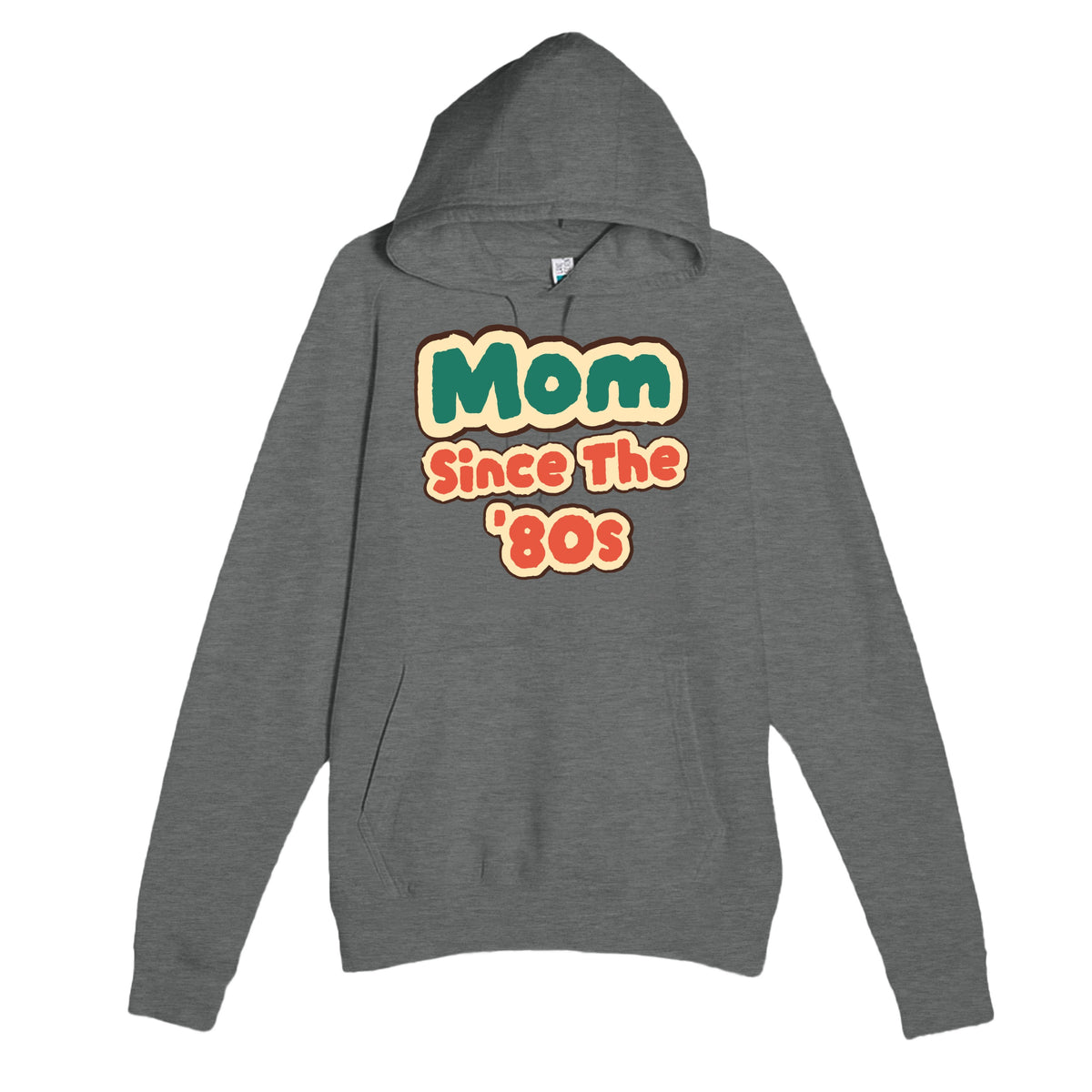 Mom / Since The '80s — cute graphite heather unisex hoodie