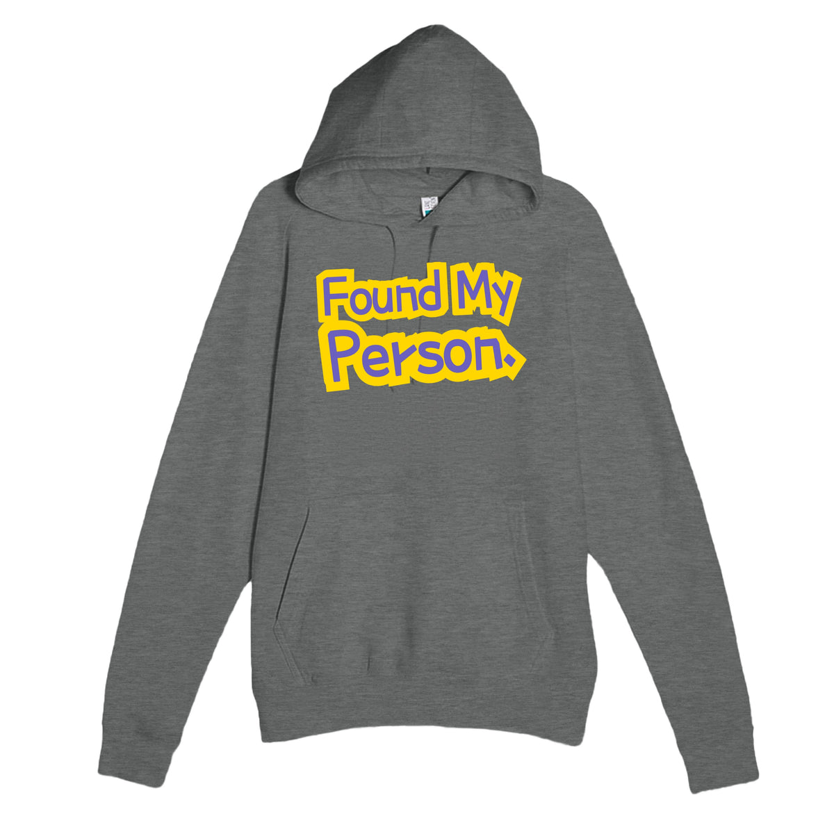Found My Person — heartfelt graphite heather unisex hoodie