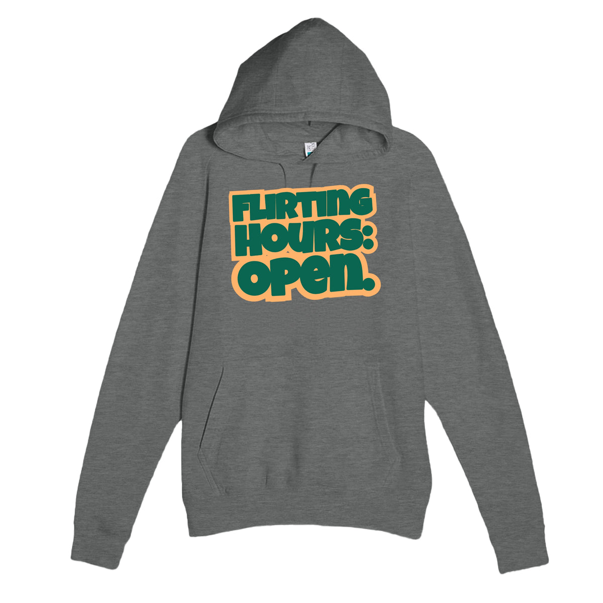Flirting Hours: Open — funny graphite heather unisex hoodie