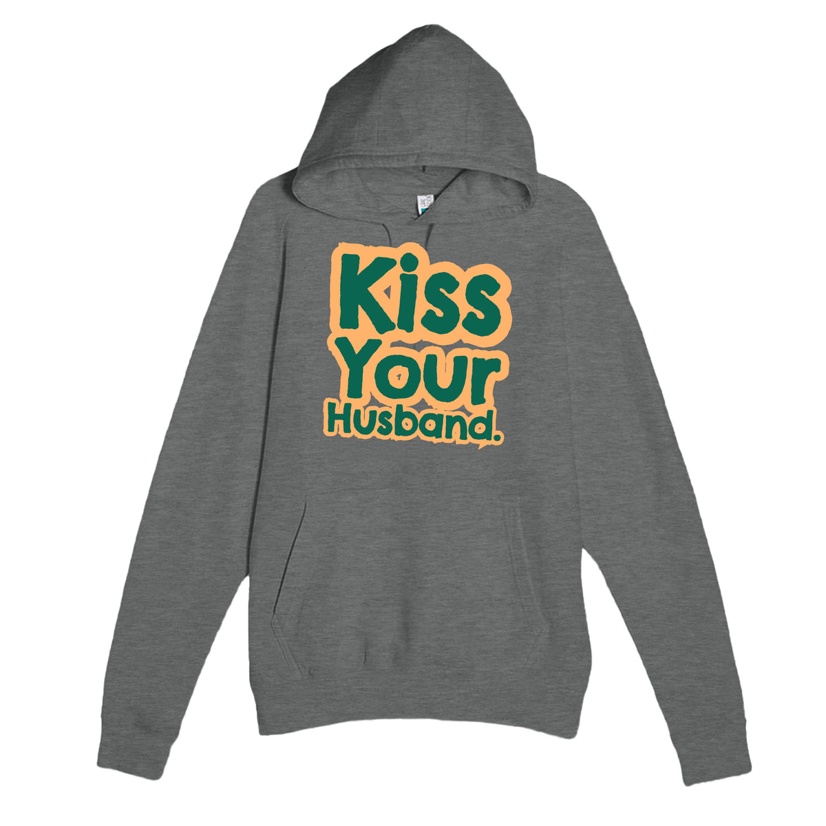 Kiss Your Husband — cute graphite heather unisex hoodie