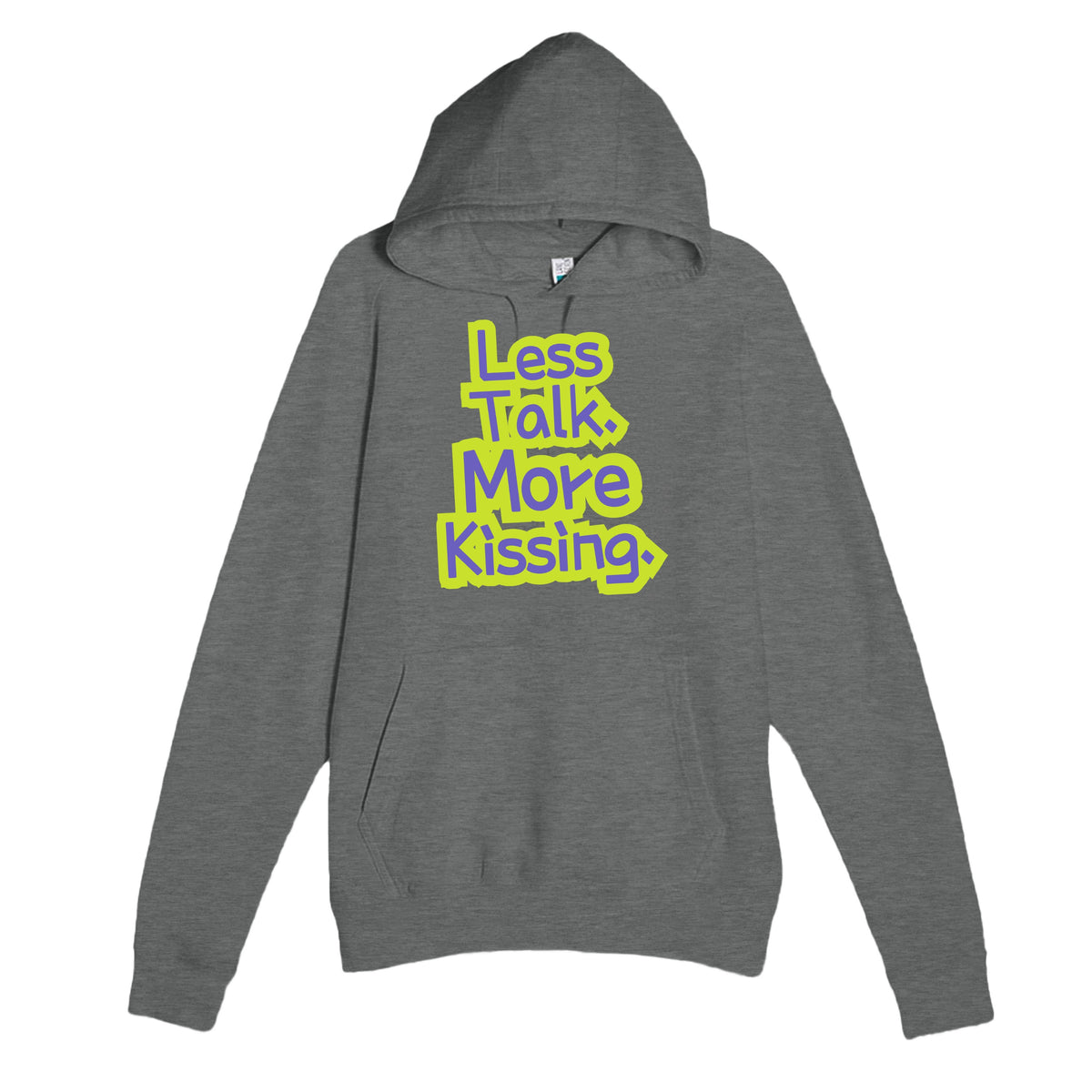 Less Talk. More Kissing — funny graphite heather unisex hoodie