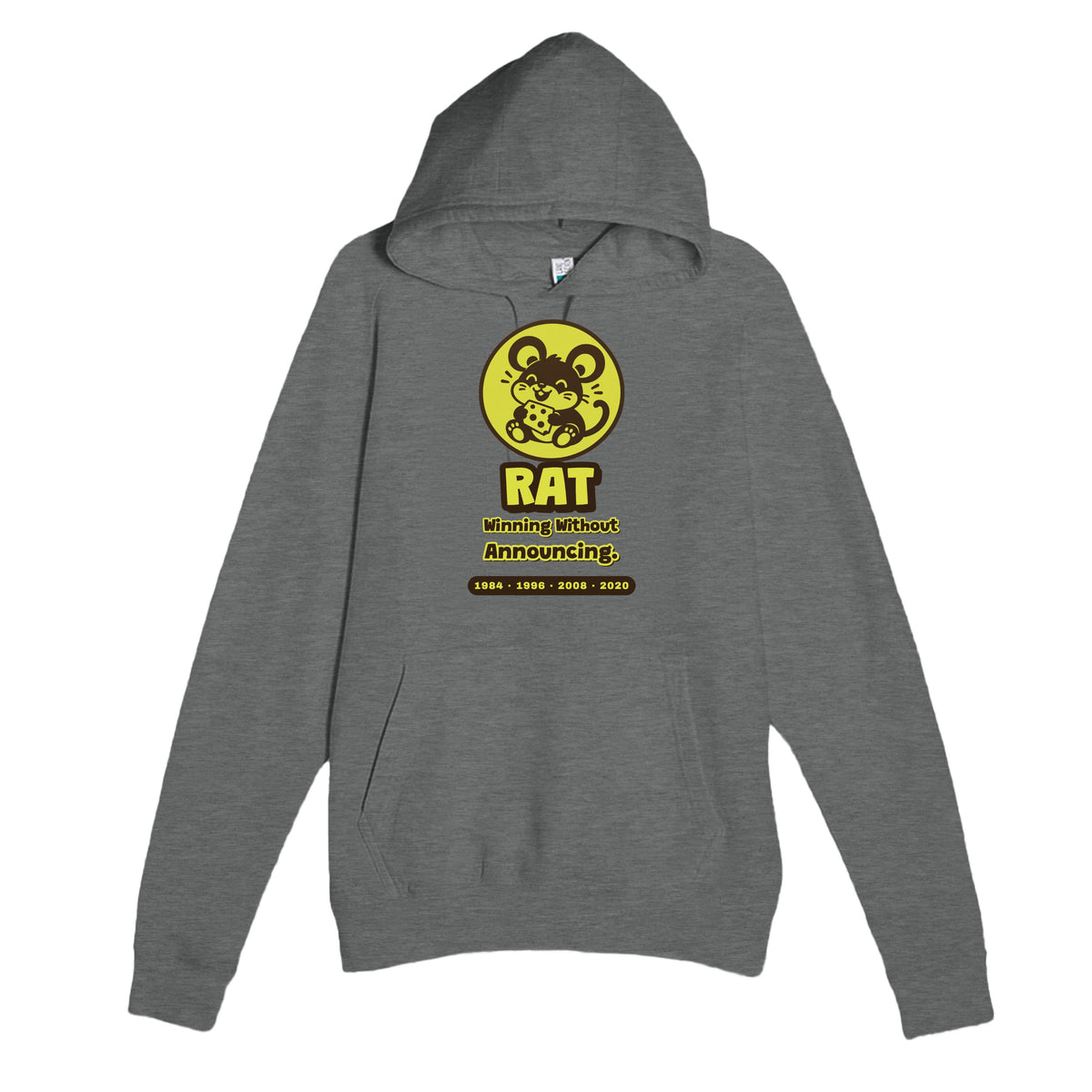 Rat • Winning Without Announcing — cute graphite heather unisex hoodie