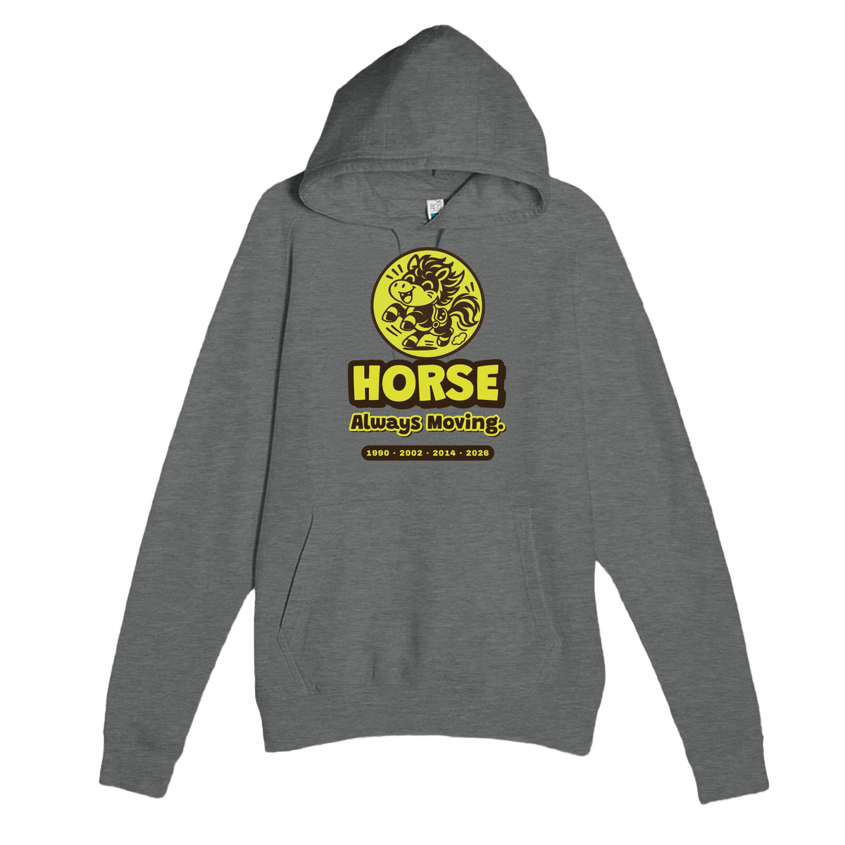 Horse • Always Moving — cute graphite heather unisex hoodie