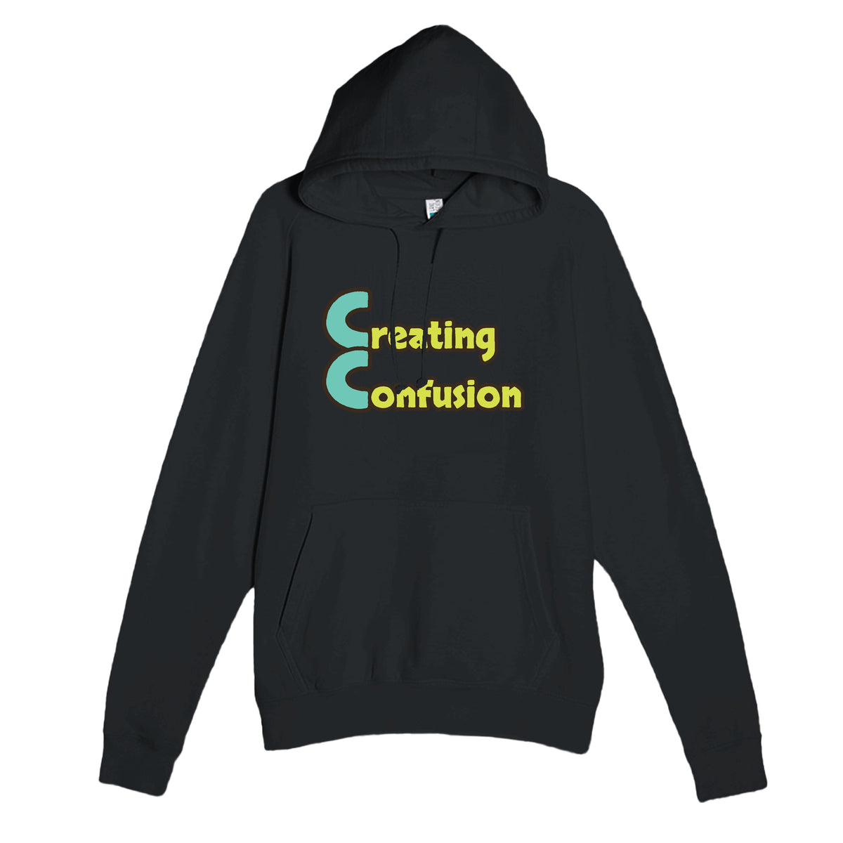 Creating Confusion — funny black unisex hoodie