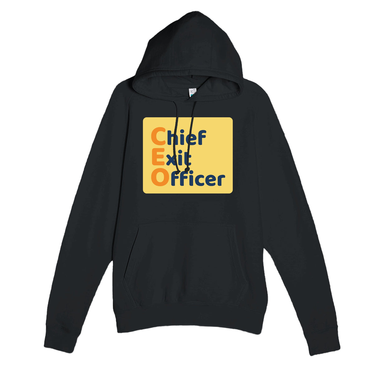 Chief Exit Officer — funny black unisex hoodie