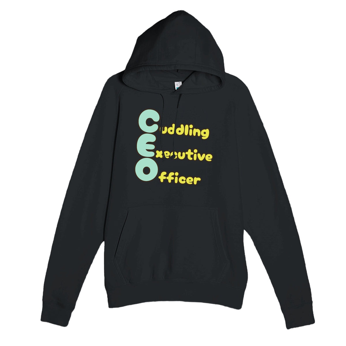 Cuddling Executive Officer — funny black unisex hoodie