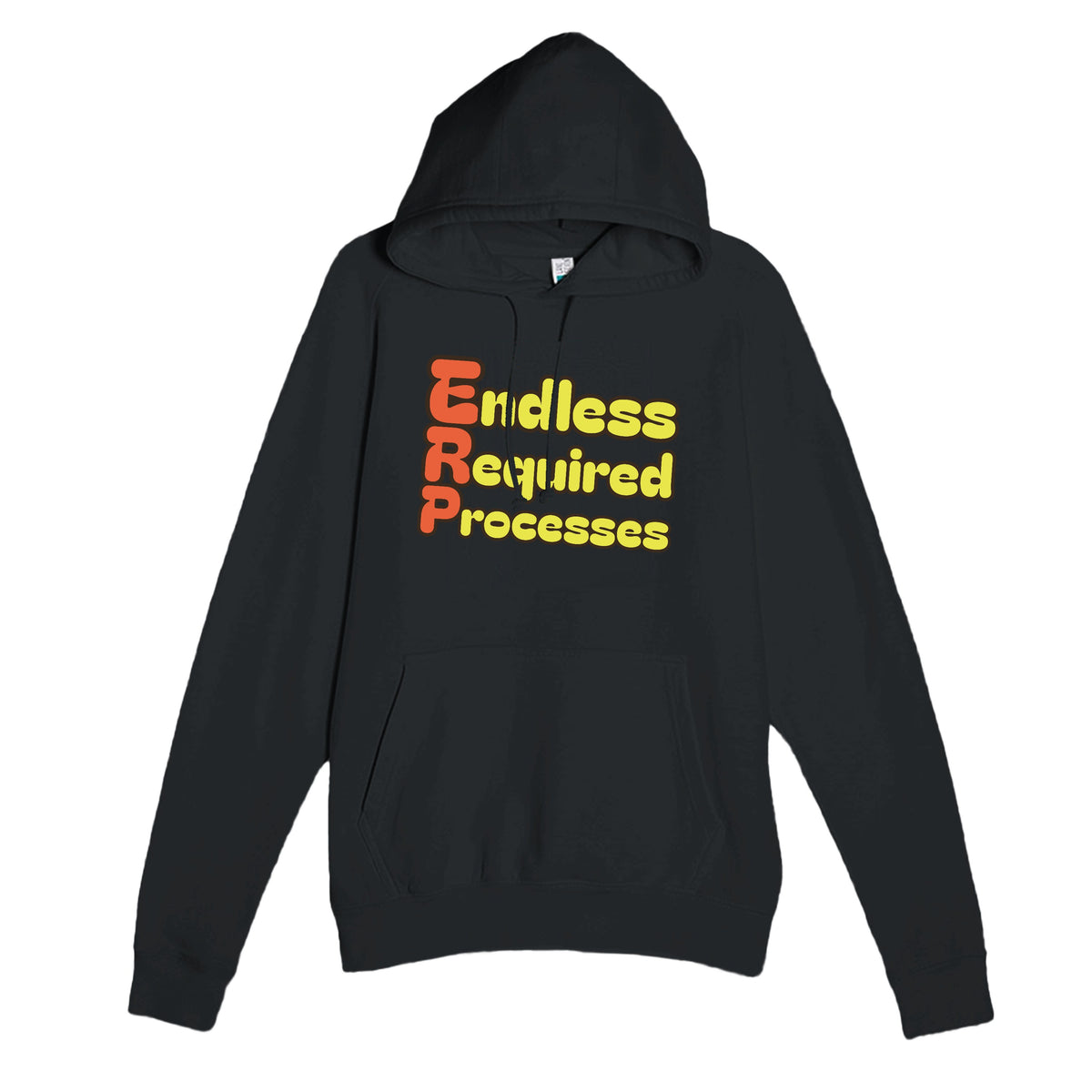 Endless Required Processes — funny black unisex hoodie