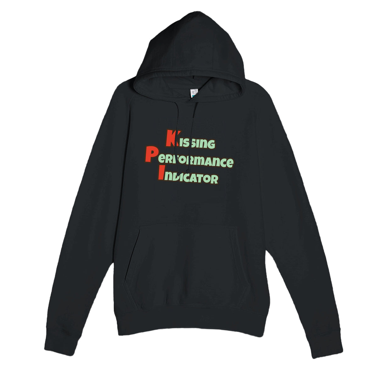 Kissing Performance Indicator — funny black unisex hoodie